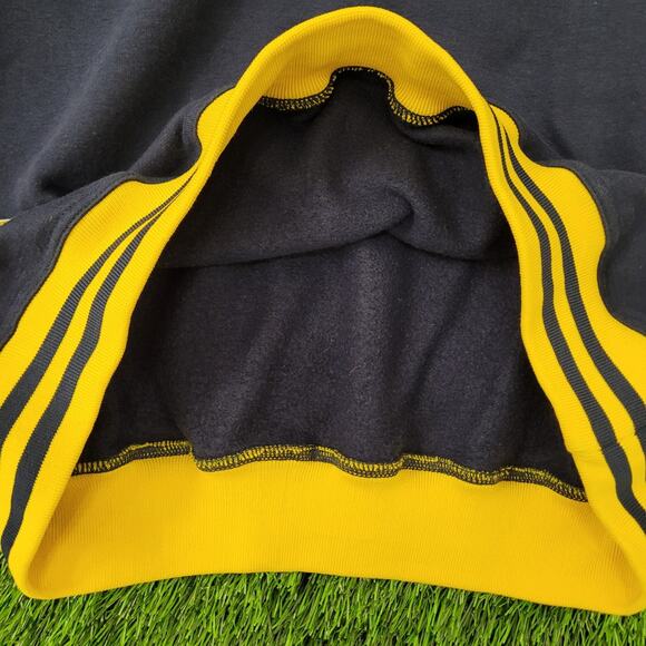 Vintage Charlotte Varsity Ringer Sweatshirt XL 25x27 Navy-Blue Yellow Trim Y2K - Picture 4 of 11